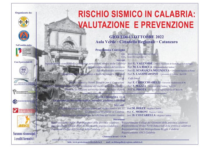 Convegno Rischio Sismico in Calabria